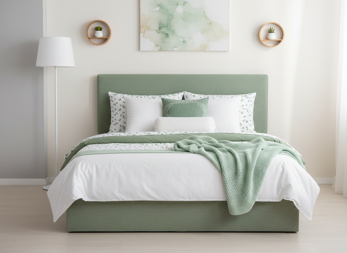 Sage Green Bed